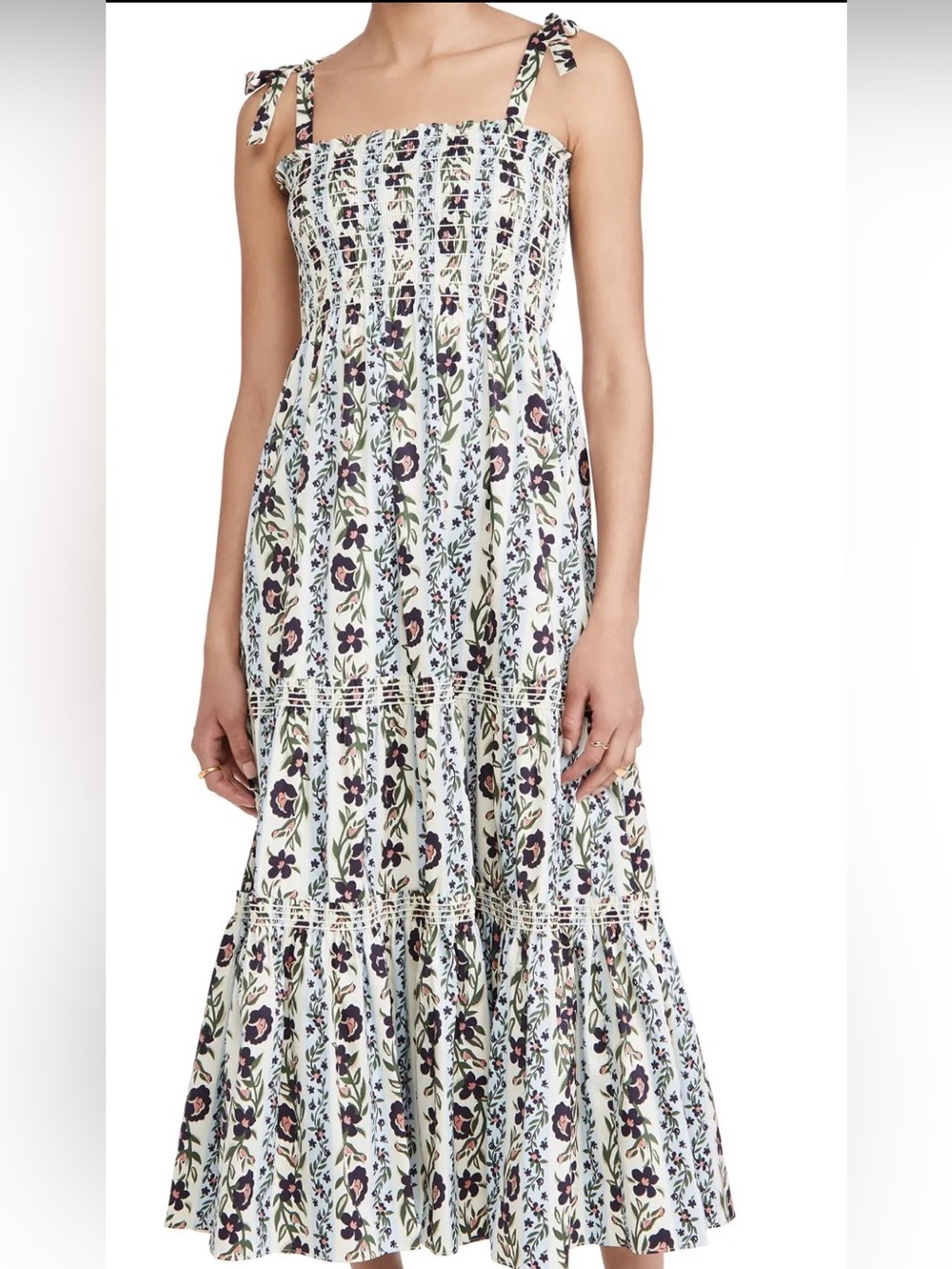 Tory Burch climbing vines maxi dress XS